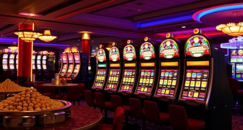 Vibrant themes and bonuses in 7C77 slots